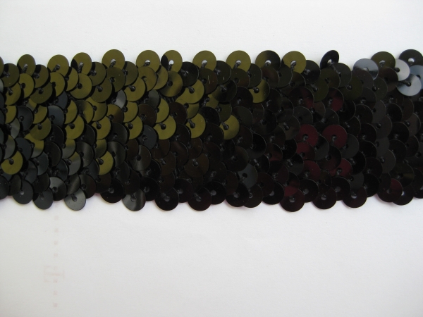 Paillettenband stretch schwarz
